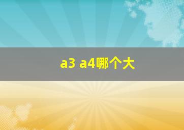 a3 a4哪个大